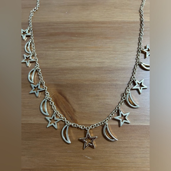 J. Crew star and moon necklace in gold finish - Picture 2 of 3